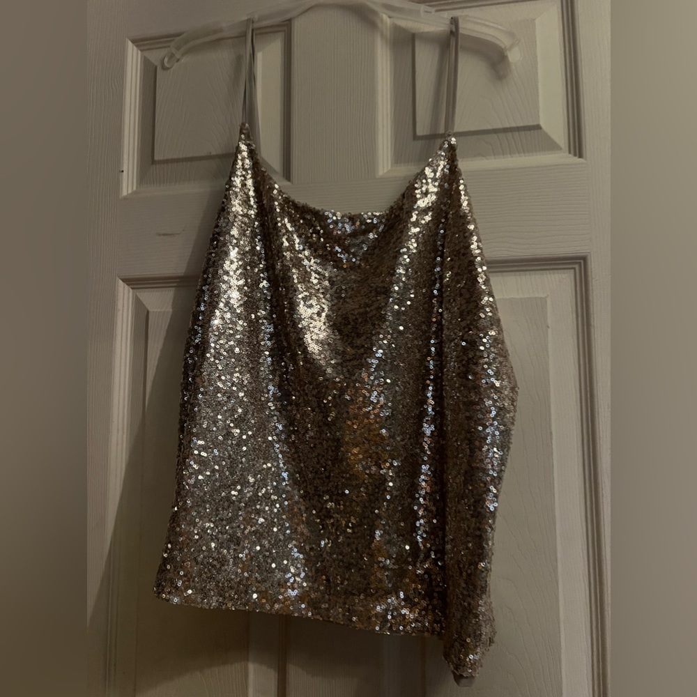 BNWt spaghetti strap Sequin tank